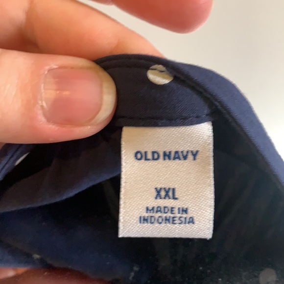 Old Navy XXL Dark Blue White Polka Bot Blouse - Picture 6 of 7